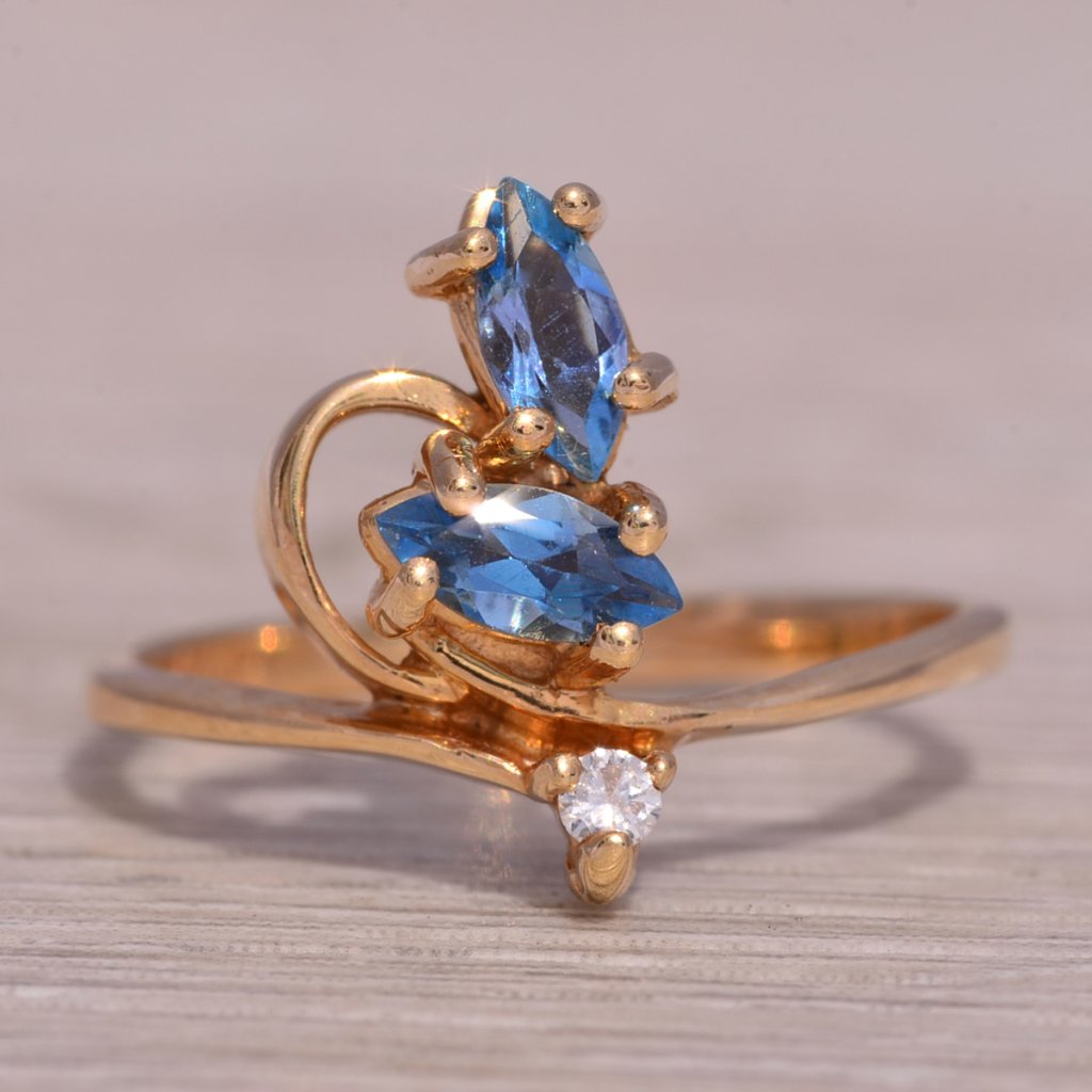 Topaz And Diamond Ring
